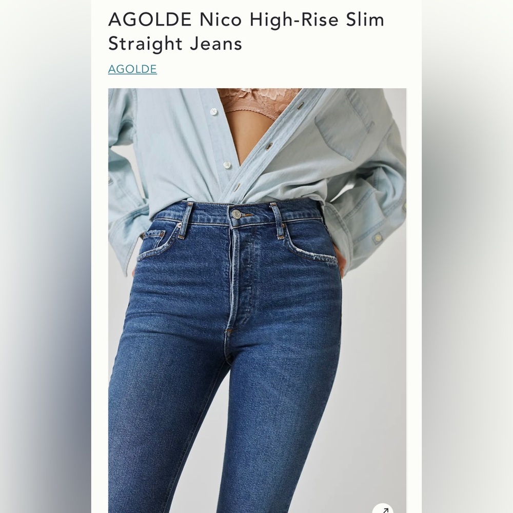 Agolde Nico High-Rise Slim Straight Jean